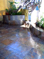 image of a slate patio
